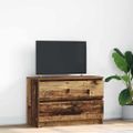 vidaXL TV skrinka lesklá staré drevo 80x35x54 cm spracované drevo
