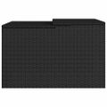 vidaXL Garáž na robotickú kosačku čierna 86x90x52/57 cm polyrattan