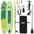 vidaXL Nafukovací paddleboard POSEIDON 366 x 81 x 15 cm Zelená pre