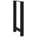 vidaXL Nohy barového stola, čierne, 2 ks, 40 x (90-91) cm, oceľové