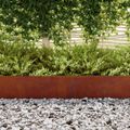 vidaXL Obrubník trávnika 450 x 25 cm Hrdzavý
