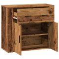 vidaXL Komoda čierna 80x33x70 cm kompozitné drevo