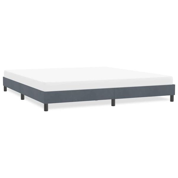 vidaXL Rám postele bez matraca Tmavosivá 180x220 cm Zamat