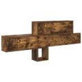 vidaXL Vešiak na stenu Nástenná montáž Dymová dub 100 x 12 x 43,5 cm