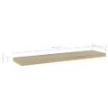 vidaXL Prídavné police 4 ks, dub sonoma 40x10x1,5 cm, kompozitné drevo