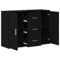 vidaXL Komoda čierna dub 91x29,5x65 cm spracované drevo