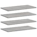 vidaXL Nástenné police 4 ks sivé sonoma 60x30x1,5 cm kompozitné drevo