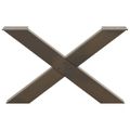 vidaXL Nohy konferenčného stolíka v tvare X, 2 ks, prírodná oceľ, 70 x (42-43) cm, oceľ