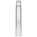 vidaXL Oblúkové gabiónové koše 8ks 300x30x160/180cm pozinkované železo