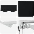 vidaXL Rám markízy Čierna 300 x 200 cm Polyester s PU povrchom