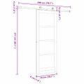 vidaXL Posuvné dvere ORKDAL 78 x 211 cm Prírodná a čierna