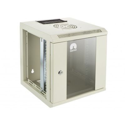 RACK skriňa závesná NEKU TS 10" 6U 300mm, sv. šedá RACK skriňa závesná NEKU TS 10" 6U 300mm, sv. šedá