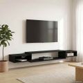 vidaXL Nástenný TV kabinet Nástenná montáž Čierny dub 220 x 28 x 21 cm