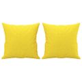 vidaXL 2-miestna pohovka s vankúšikmi svetložltá 120 cm látka