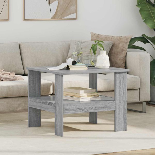 vidaXL Konferenčný stolík Sivý Sonoma 57 x 55 x 45 cm Kompozitné drevo