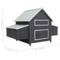 vidaXL Kurín pre hydinu, sivý 157x97x110 cm, drevo