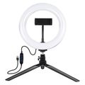 Statívový držiak Puluz s 20 cm LED krúžkom Vlogging PKT3073B