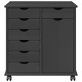 vidaXL Koliesková skriňa 63,5 x 39 x 65,5 cm Masívne borovicové drevo