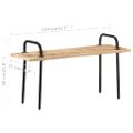 vidaXL Lavička 110 cm surové mangovníkové drevo
