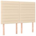 vidaXL Boxspring posteľ s matracom krémový 140x190 cm látka
