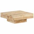 vidaXL Konferenčný stolík 80x80x28 cm masívne mangovníkové drevo