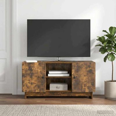 vidaXL TV skrinka 102 x 34,5 x 50 cm Dymový dub Kompozitné drevo