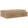 vidaXL Rám postele s úložným prostorem Remeselný dub 80 cm