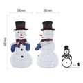 LED skladací snehuliak, 60 cm, vonk./vnút., studená biela