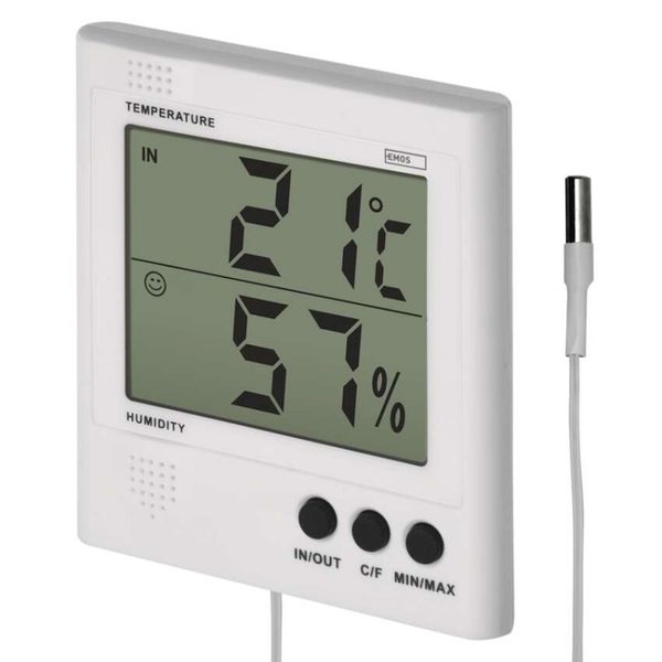 Digitálny teplomer s vhlkomerom, drôtový snímač E8471