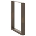 vidaXL Nohy k jedálenskému stolu v tvare U, 2 ks, prírodná oceľ, 60 x (72-73) cm, oceľ