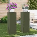 vidaXL Stojan na rastliny 2 pcs Olivovo zelená 24 x 24 x 75 cm Oceľ