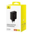 Baseus OS-Cube Pro 2xUSB-C + sieťová nabíjačka USB, 65 W (čierna)
