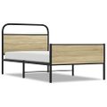 vidaXL Posteľný rám bez matraca 90x200 cm dub sonoma kompozitné drevo