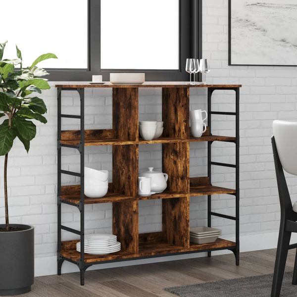 vidaXL Komoda dymový dub 102x32x103,5 cm kompozitné drevo