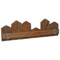 vidaXL Vešiak Hnedá 48 x 8 x 15 cm Masívne mahagónové drevo