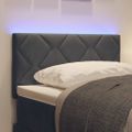 vidaXL LED hlavová doska Tmavo šedá 80 cm Zamat