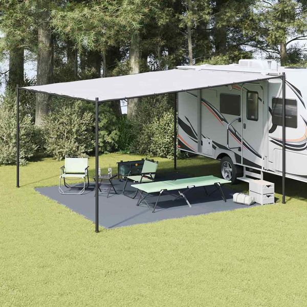 vidaXL Koberec do stanu Modrá a šedá 400 x 400 cm Polyetylén