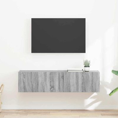 vidaXL TV nástenná skriňa Nástenný 2 pcs Sivý Sonoma 60 x 31 x 29,5 cm