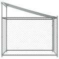vidaXL Klietka pre psa so strechou a dverami sivá 2x2x2 m pozink. oceľ