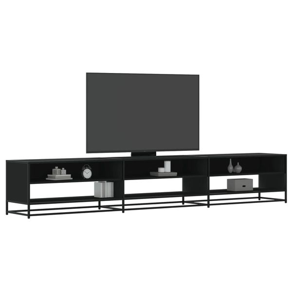 vidaXL TV skrinka čierna 270x40x46 cm kompozitné drevo