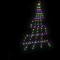 vidaXL LED Vianočný stromček so zemnými kolíkmi Viacfarebný 182 cm Kov