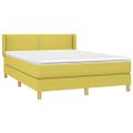 vidaXL Boxspring posteľ s matracom zelená 140x190 cm látka