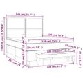 vidaXL Posteľný rám boxsping s matracom ružový 140x190 cm zamat