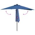 vidaXL Záhradný slnečník 294 x 150 x 224 cm Polyester a oceľ Azurblue