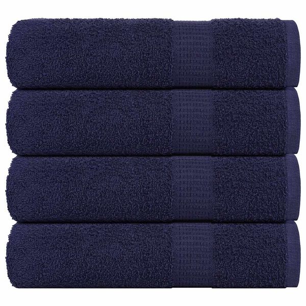 vidaXL Utierky na ruky FROGN 4 ks námornícko modré 50x100 cm 360 g/m²