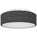vidaXL Stropná lampa so bodmi Čierna 38 x 38 x 13,5 cm látka