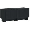 vidaXL 5-dielny LED TV kabinet Čierna Kompozitné drevo