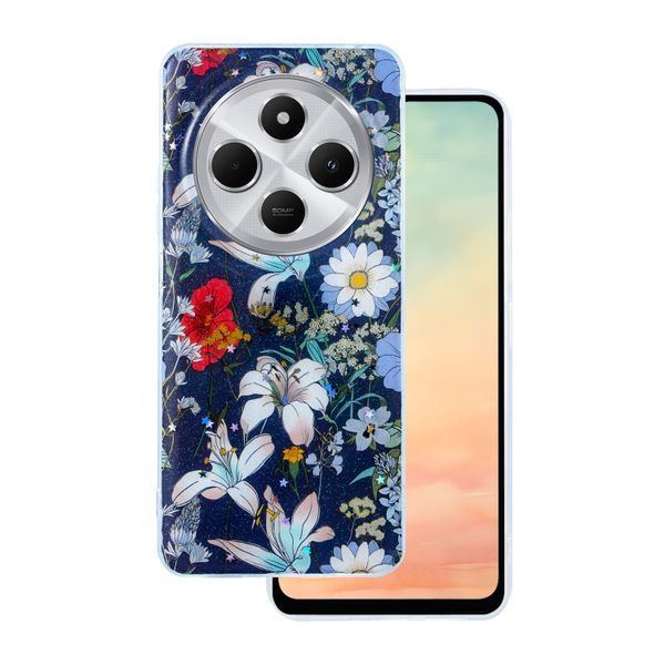 Obal Glow Glam pre Xiaomi Redmi 14C 4G/ 14C 5G / Redmi A4 / POCO C75 modrý