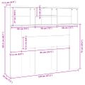 vidaXL Skrinka na čelo postele staré drevo 120x19x103,5 cm komp. drevo