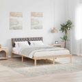 vidaXL Rám postele Hnedá a taupe 140 x 200 cm Borovicový masív